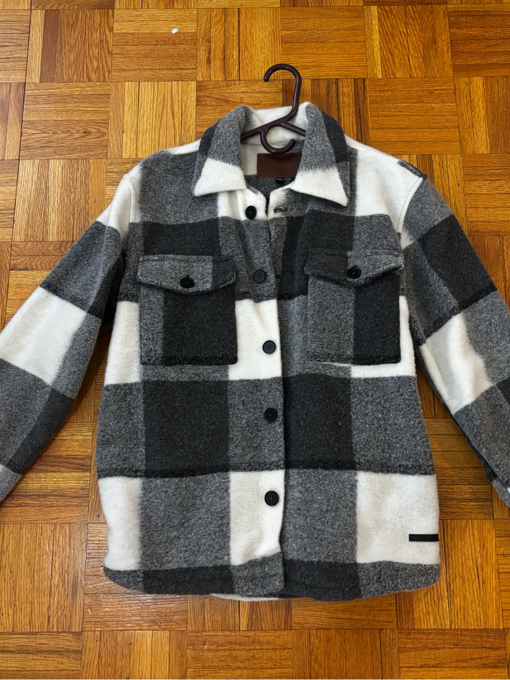 Society Black & White Plaid Jacket